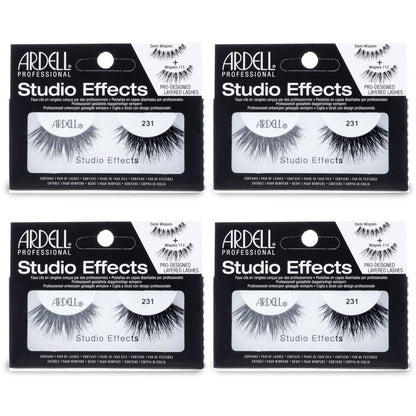 Ardell Studio Effects 231 Lashes – Dramatic Volume, Reusable, 4-Pack