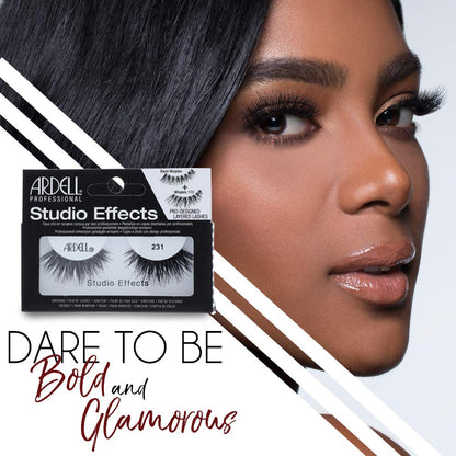 Ardell Studio Effects 231 Lashes – Dramatic Volume, Reusable, 4-Pack