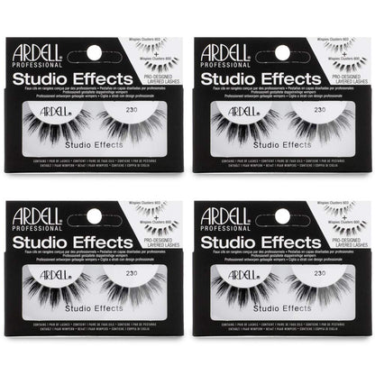 Ardell Studio Effects Lashes 230 – Reusable Dramatic Volume Strip Eyelashes, 4-Pack