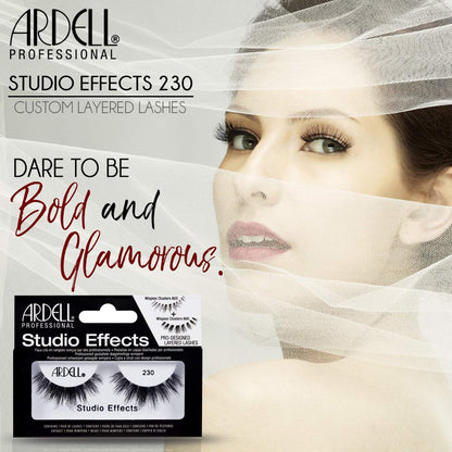 Ardell Studio Effects Lashes 230 – Reusable Dramatic Volume Strip Eyelashes, 4-Pack