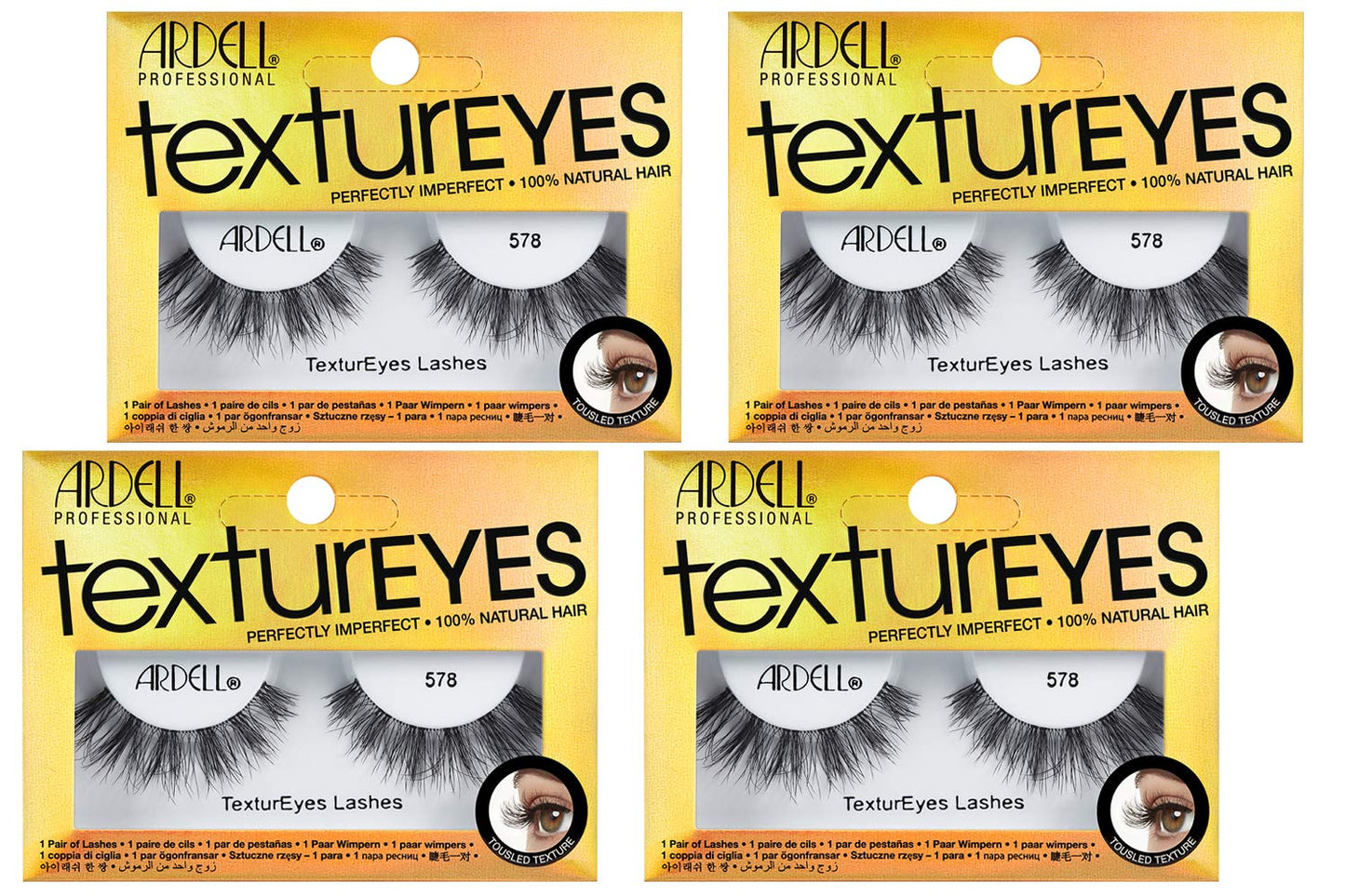 Ardell TexturEyes False Strip Lashes #578 – 4 Pack