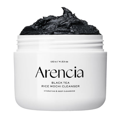 ARENCIA Black Tea Rice Mochi Cleanser – Pore Care & Sebum Control, 120g