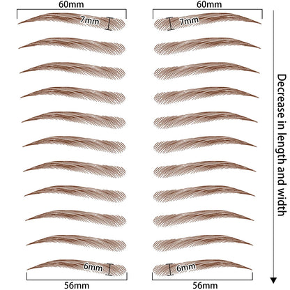 Aresvns Tattoo Eyebrow 66 Pairs — 4D Hair-Like, Waterproof, Lasts 3-5 Days