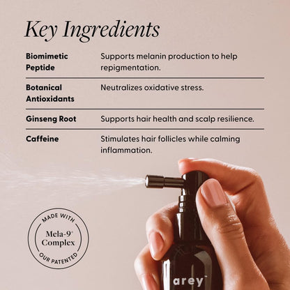Arey To The Root Hair Serum | Slow Grey Hair & Pigment Preservation (3–6 Months) | Vegan, Oil-Free