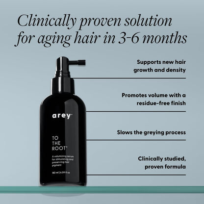 Arey To The Root Hair Serum | Slow Grey Hair & Pigment Preservation (3–6 Months) | Vegan, Oil-Free