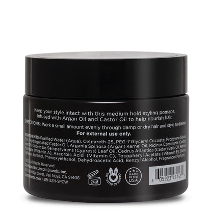 Argan Magic Medium Hold Pomade with Argan Oil – 8 oz (2-Pack) – Made in USA, Cruelty Free