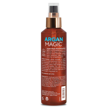 Argan Magic Nourishing Body Oil – Argan & Almond Oil, Deep Hydration, Radiant Skin | Made in USA