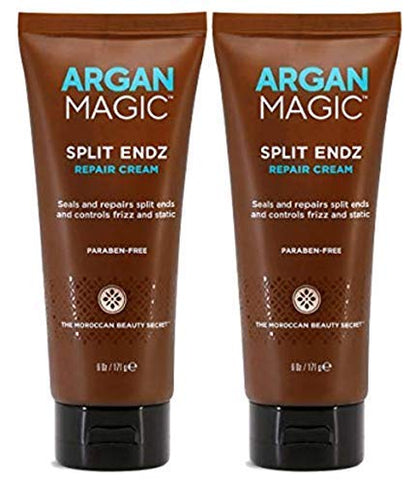 Argan Magic Split Endz Repair Cream — Binds Frayed Ends, Frizz Control, 2-Pack