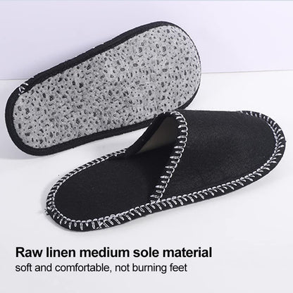 ariarly Fleece Felt Guest Slippers – 6 Pairs Anti-Slip Washable Spa Slippers for Hotels & Travel