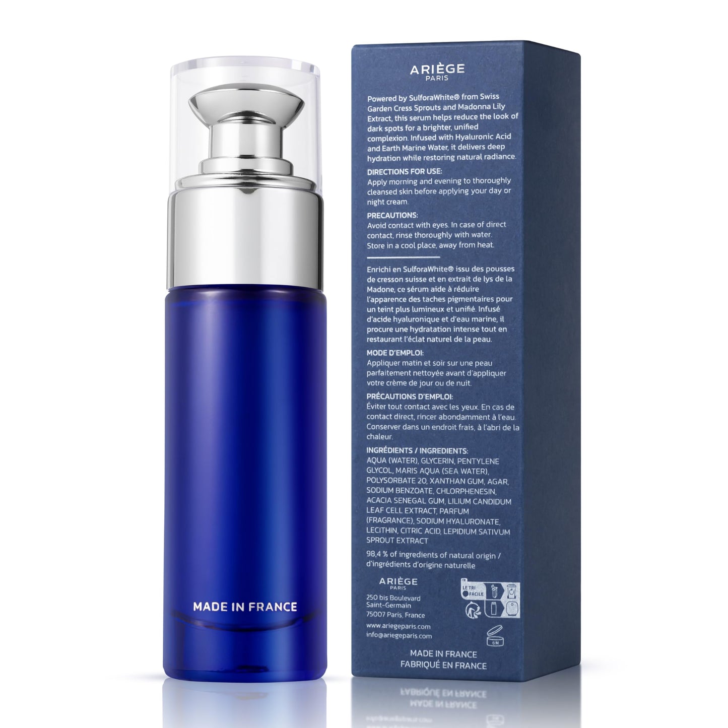 ARIÈGE PARIS Ariege Dark Spot Corrector Serum – Hyaluronic Acid, Made in France | 1 oz
