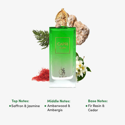 ARIF Capri Perfume for Women – Fresh Aromatic Eau de Parfum with Lychee, Jasmine, Turkish Rose & Petalia | 3.4 oz