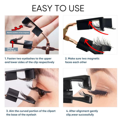 ARIOS Magnetic Eyelashes with Applicator – Reusable 3D Lashes, No Glue Needed