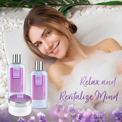 ArioseMonde Lavender Bath Set – Premium Spa Gift Basket for Women