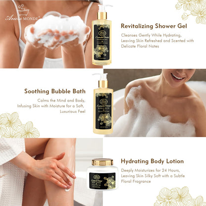 ArioseMonde Enchanted Orchid Spa Gift Basket for Women – Home Spa Kit