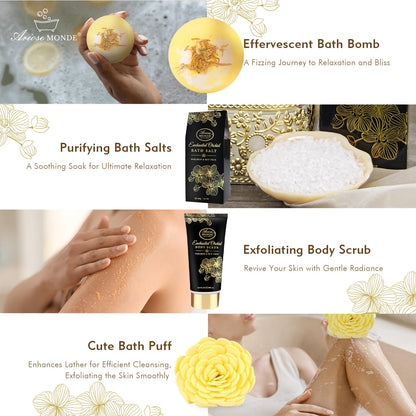 ArioseMonde Enchanted Orchid Spa Gift Basket for Women – Home Spa Kit