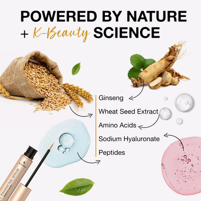 Arishine Eyelash Growth Serum – Lash & Brow Enhancer with Peptides, Ginseng & Amino Acids | 3 mL