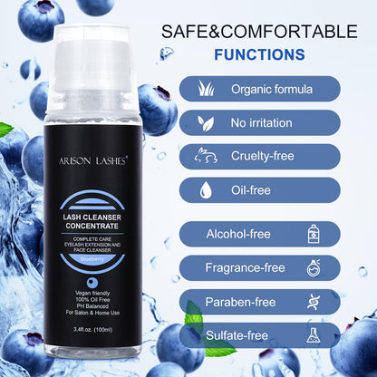 ARISON LASHES Eyelash Cleanser Concentrate 100ml – Lash Extensions Shampoo