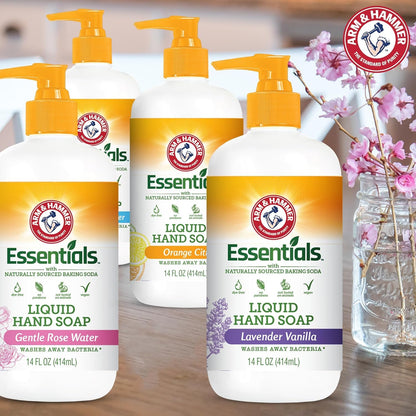 Arm & Hammer 6 Pack Liquid Hand Soap – Orange Citrus Scent, Gentle Cleansing, 14 oz