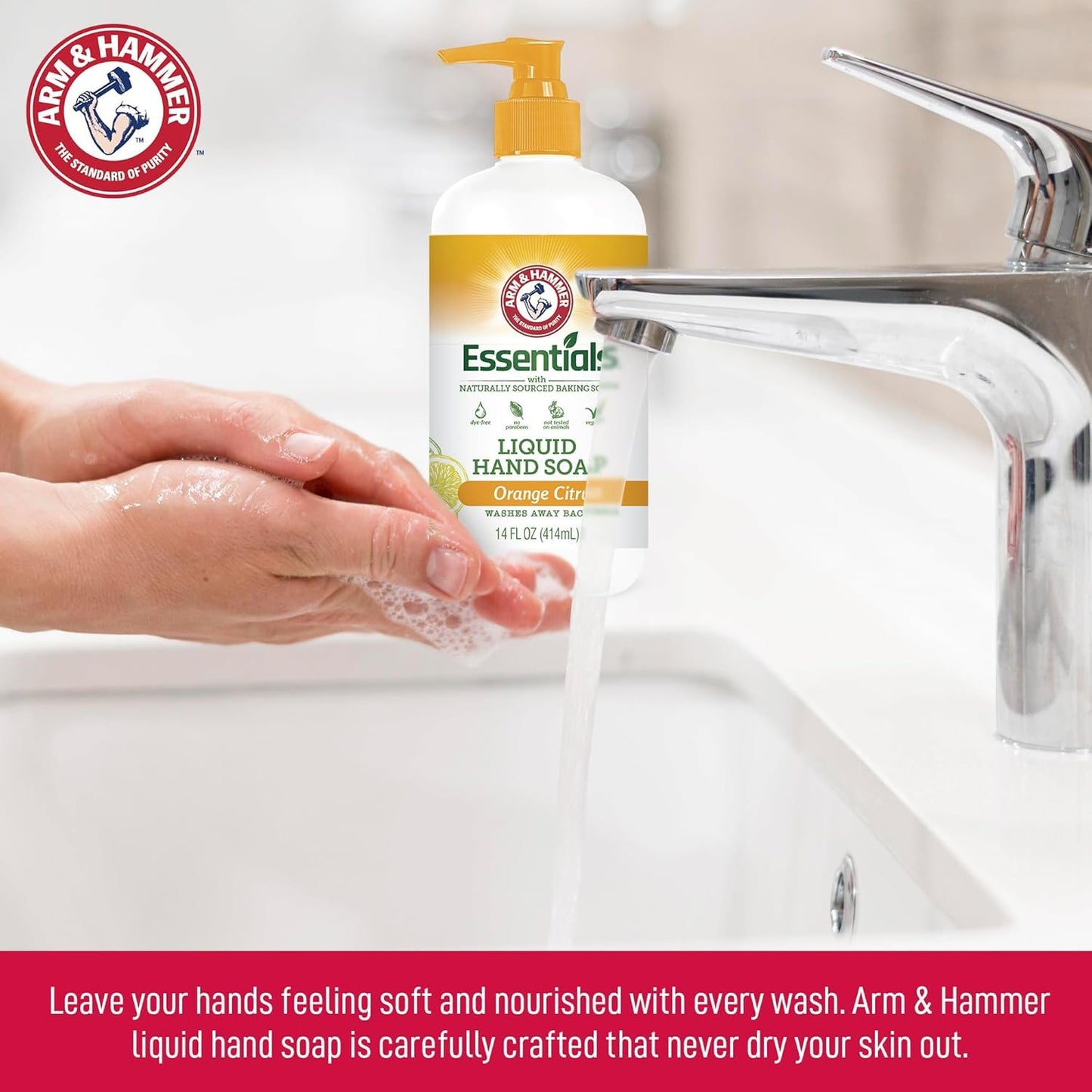 Arm & Hammer Lavender Vanilla Liquid Hand Soap – 6 Pack, 14 oz each | Gentle Cleanse & Skin Softening