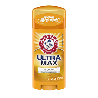 ARM & HAMMER ULTRAMAX Unscented Anti-Perspirant Deodorant Stick – 2.6 oz, Pack of 9