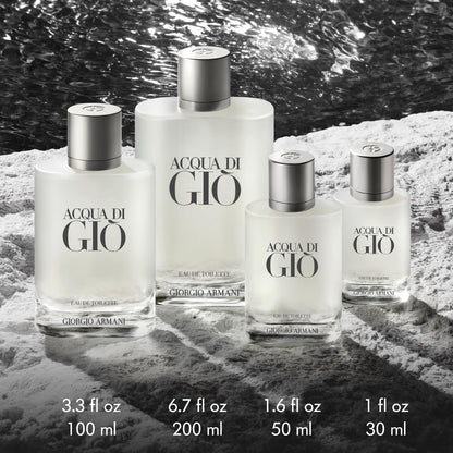 Armani Beauty Acqua di Gio EDT for Men – 6.7 oz | Bergamot, Jasmine & White Musk