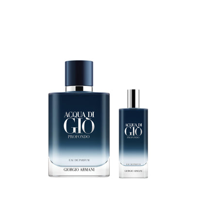 Armani Beauty Acqua di Giò Profondo Eau de Parfum Gift Set for Men | Travel Size + Full Size