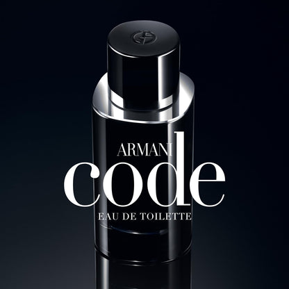Armani Beauty Code Eau de Toilette for Men – Ambery Woody Citrus, Refillable Bottle
