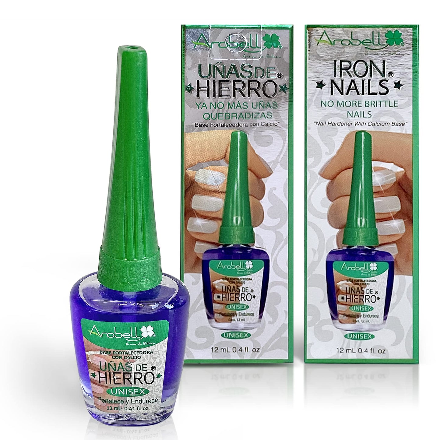 AROBELL Iron Nail Hardener – Strengthen Brittle Nails with Calcium & Biotin (0.4 oz, Pack of 1)