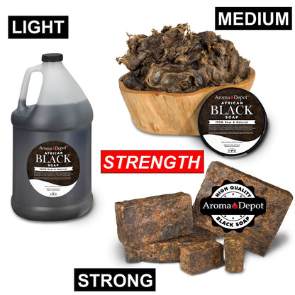 Aroma Depot Raw African Liquid Black Soap – 100% Natural, Handmade from Ghana