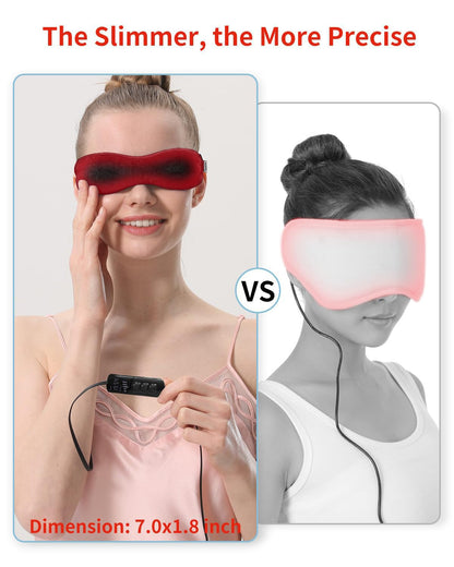 Aroma Season Heated Eye Mask for Dry Eyes – Graphene FIR Warm Compress, USB-Powered, 5-Level Heat