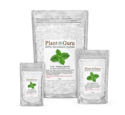Plant Guru Menthol Crystals 1 lb Bulk – Pure Mentha Arvensis USP Food Grade