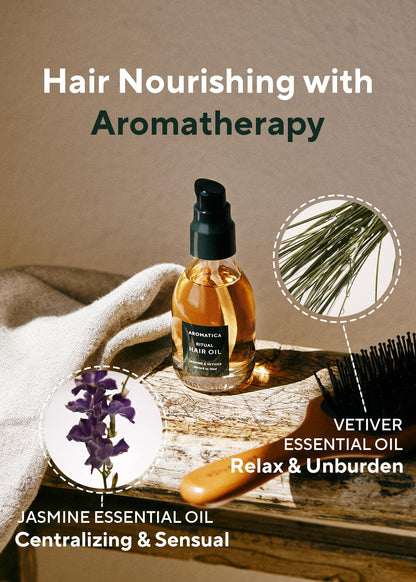 AROMATICA Ritual Jasmine & Vetiver Hair Oil – Shine & Smooth Ends