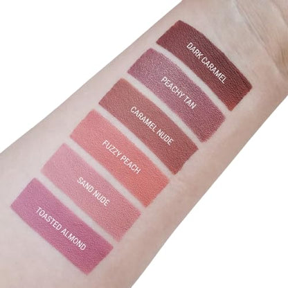 Aromi Sand Nude Matte Liquid Lipstick – Light Peachy Nude, Long-Lasting, Vegan & Cruelty-Free