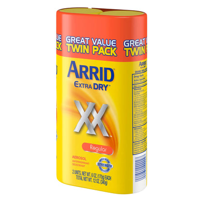 Arrid XX Extra Dry Antiperspirant Deodorant Twin Pack – 2 x 6 oz Cans