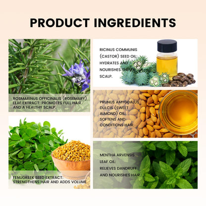Minnah Hair Growth Oil - Extra Strength Rosemary + Fenugreek | ARSYCHLL