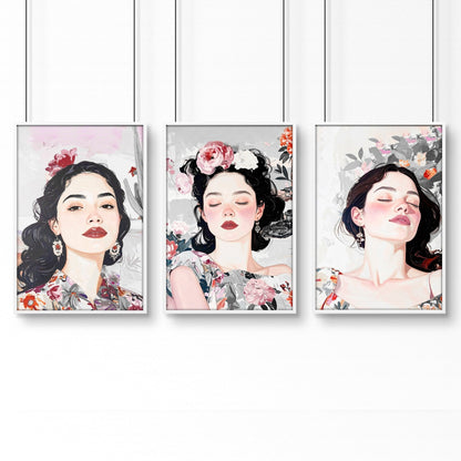 Art Decor For Bedroom Wall | Set of 3 Bohemian Prints
