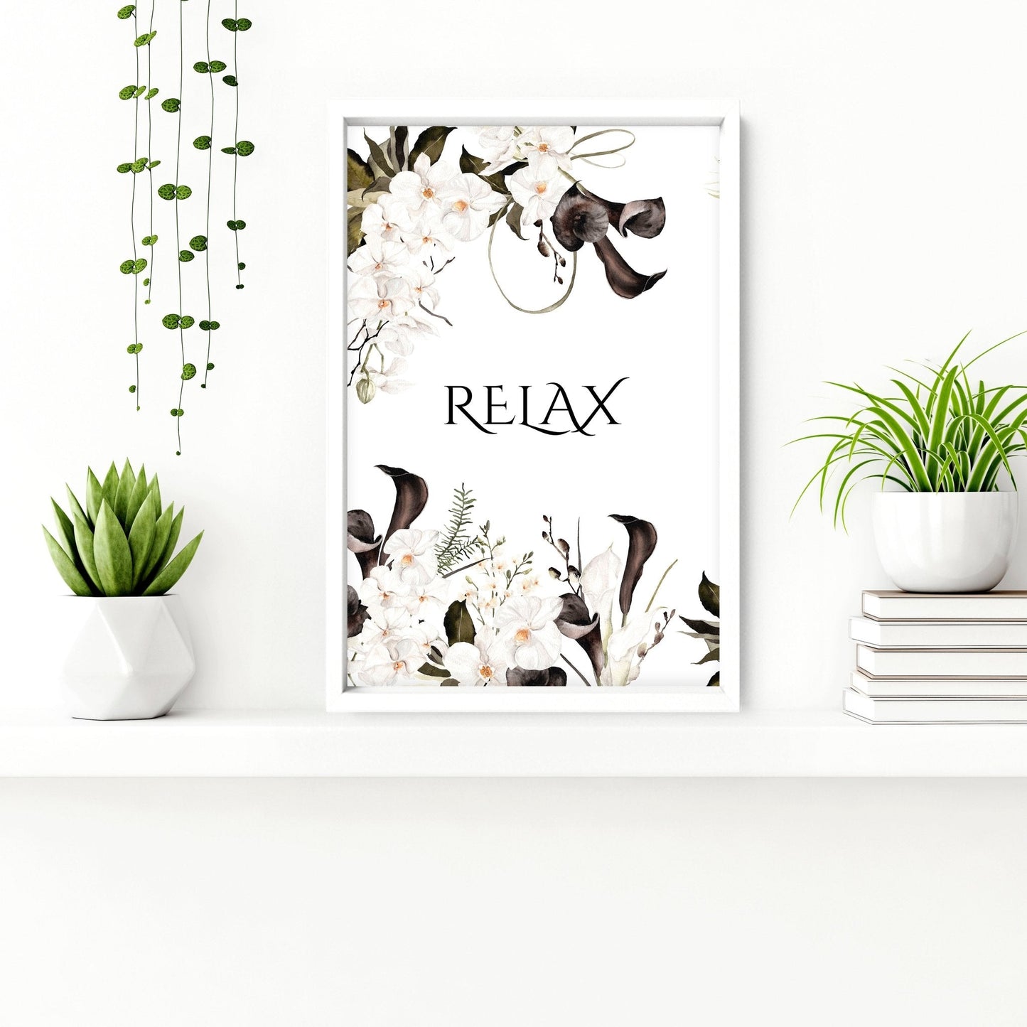 Bathroom Wall Art Black & White Set of 3 Prints