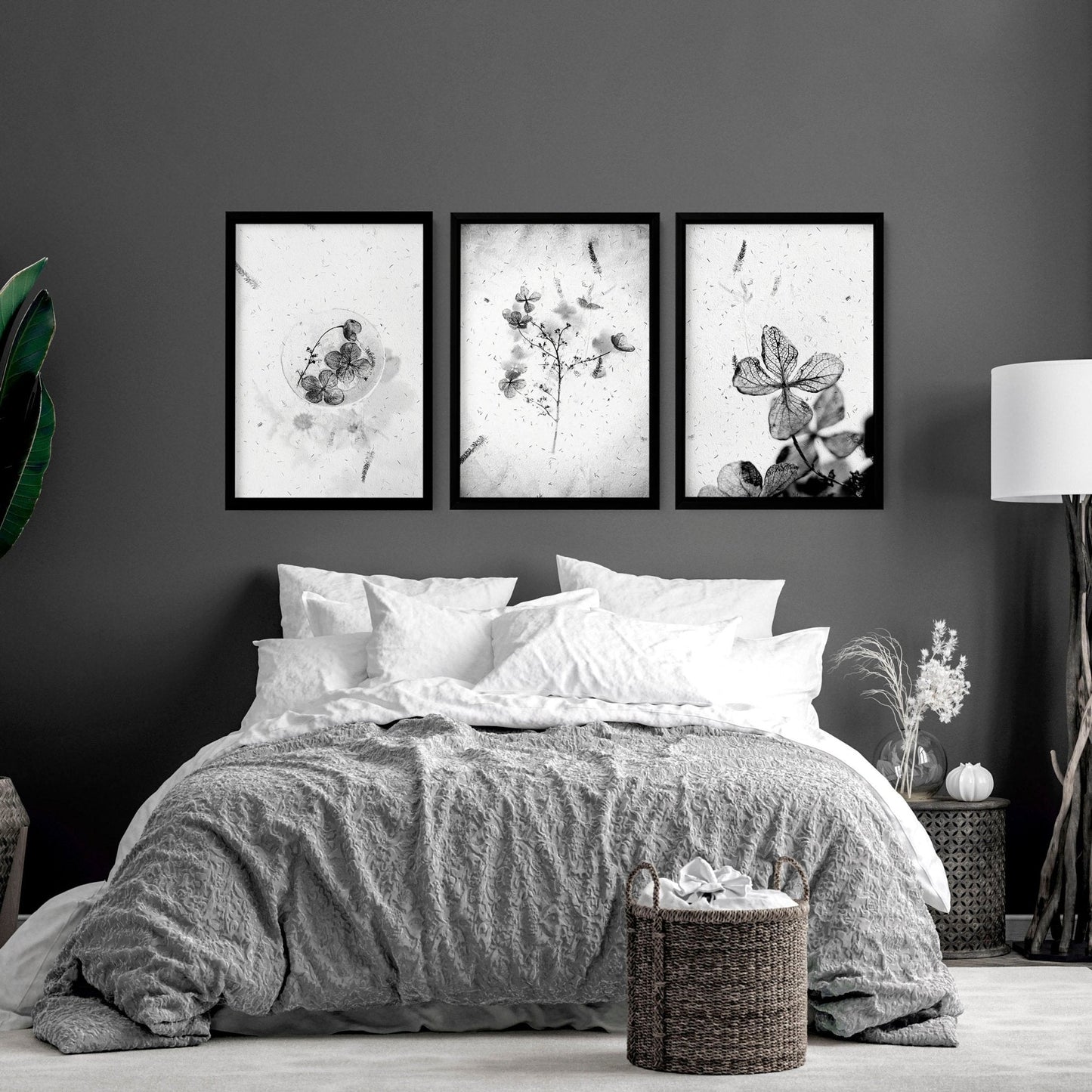 Bedroom Art Prints – Set of 3 Framed Wall Prints