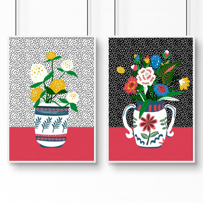 Art for kitchens | set of 2 Succulent wall art prints