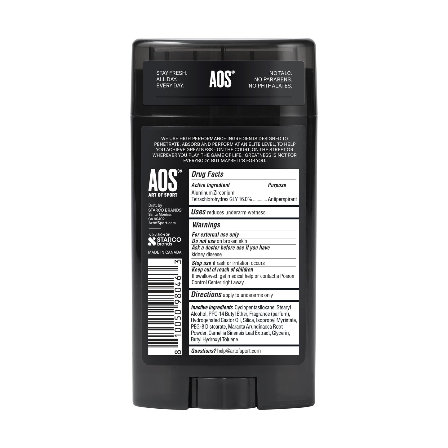 Art of Sport Men’s Antiperspirant with Eucalyptus – Victory Scent, Made with Natural Botanicals | 2.7 oz Pack of 2