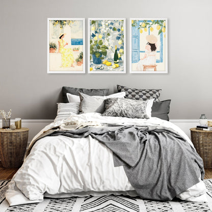 Art Prints In Frames | Set of 3 Italian Lifestyle Wall art Prints