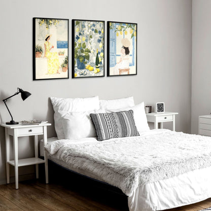 Art Prints In Frames | Set of 3 Italian Lifestyle Wall art Prints