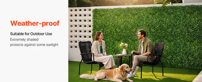 VEVOR Artificial Grass Wall Panels 40/60 x 120in Milan Grass Greenery Boxwood Panel for Outdoor Decor Hedge Screen for Garden
