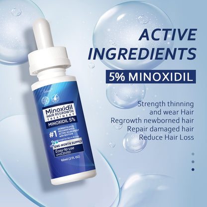 Artimore 5% Minoxidil Hair Growth Serum for Men & Women – Extra Strength, 4 Fl Oz x 2 Bottles