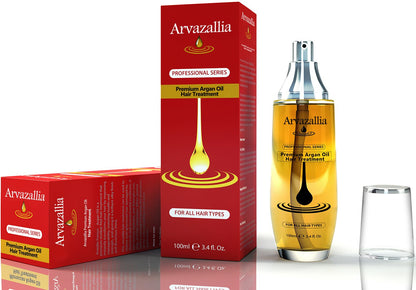 Arvazallia Argan Oil Leave-In Hair Treatment & Conditioner | Soft, Silky, Manageable Hair