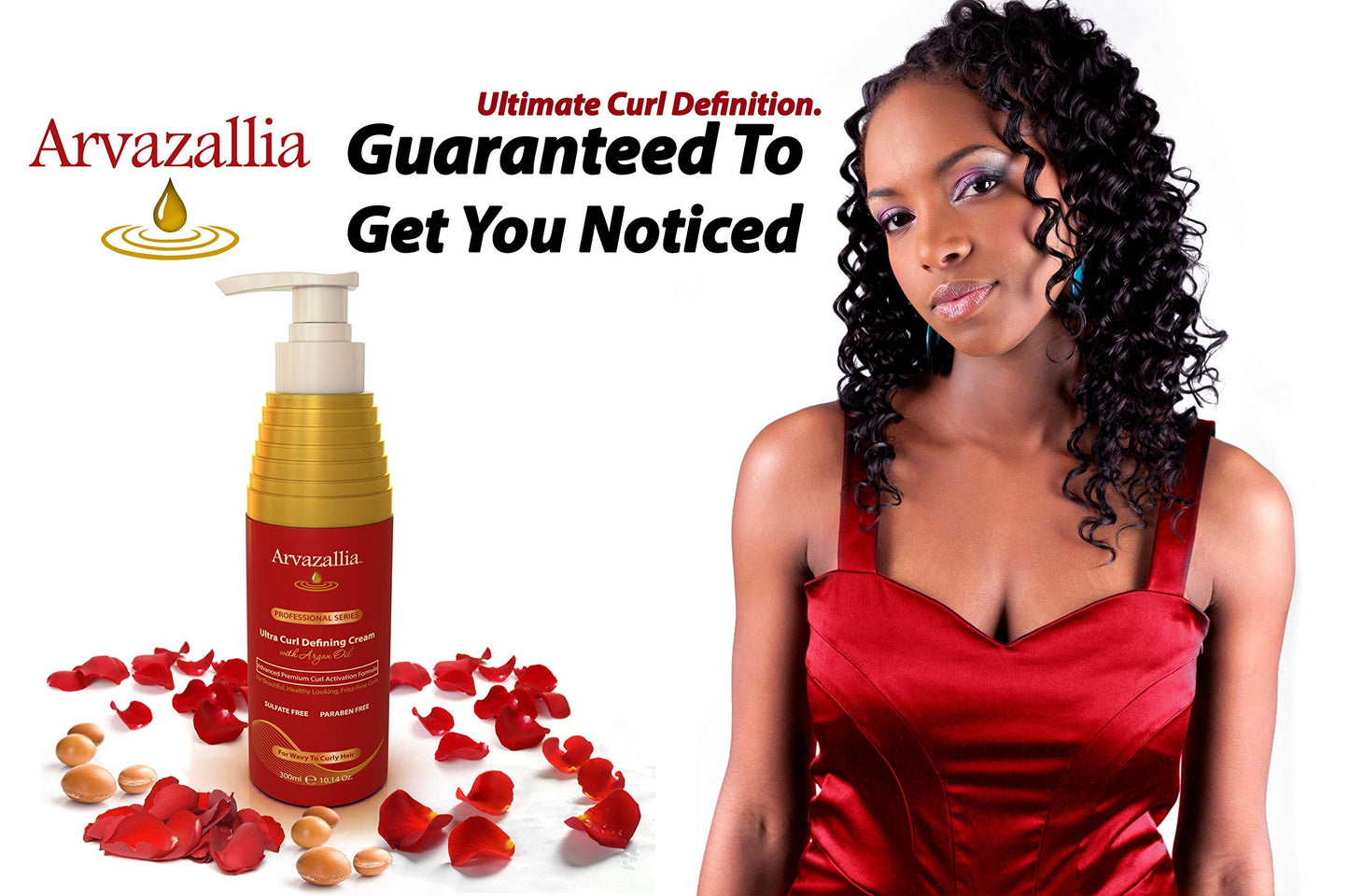Arvazallia Ultra Curl Defining Cream with Argan Oil for Wavy & Curly Hair