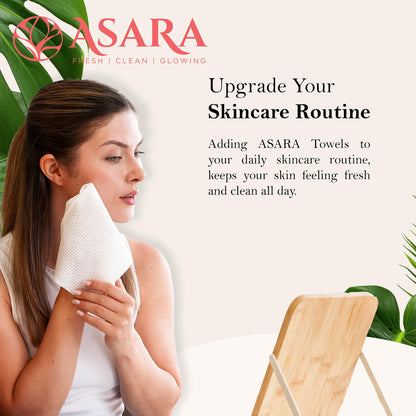 ASARA NEW YORK PROBIOTIC SKIN SCIENCE Clean Face Towels XL Wipes – Water-Activated Makeup Remover, Sensitive Skin, Organic Vegan Biodegradable | 100 Count