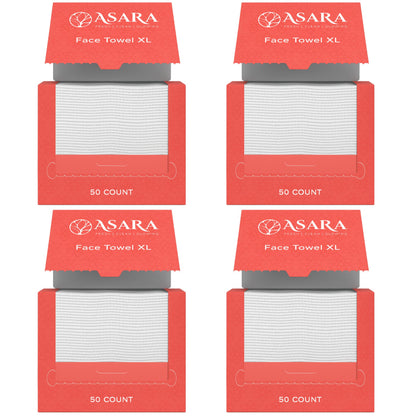 ASARA Clean Face Towels XL Wipes – Water-Activated Makeup Remover for Sensitive Skin | Organic Vegan Biodegradable (104 Count) | by ASARA