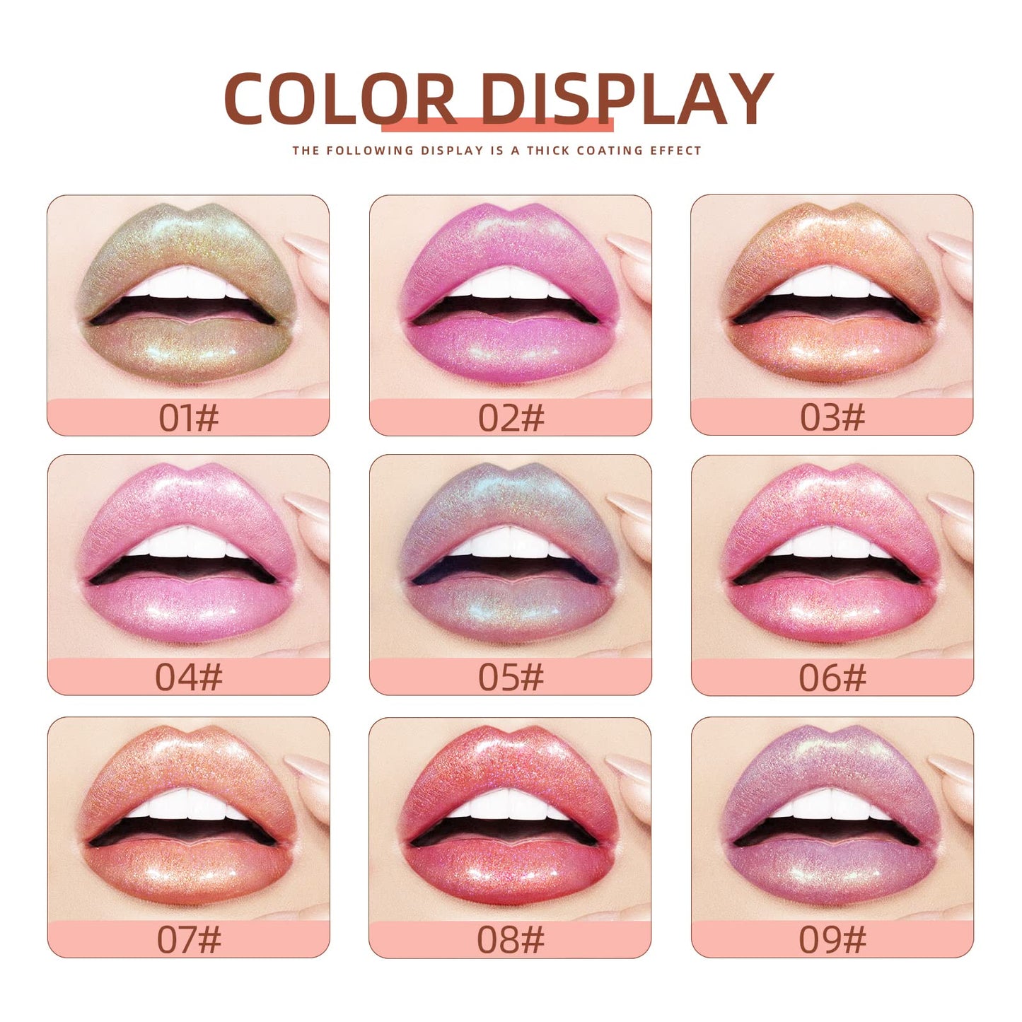 Aseawave Lip Gloss Set – 9 Shimmer Colors for Teens & Women | Long-Lasting, Moisturizing Gloss