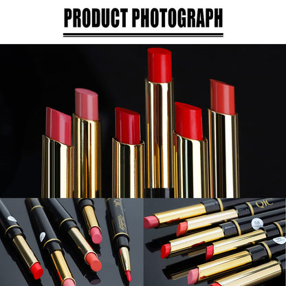Aseawave 6Pcs Lip Liner & Lipstick Set — Matte, Long-Lasting, Waterproof (Purple Red to Ruby Red)